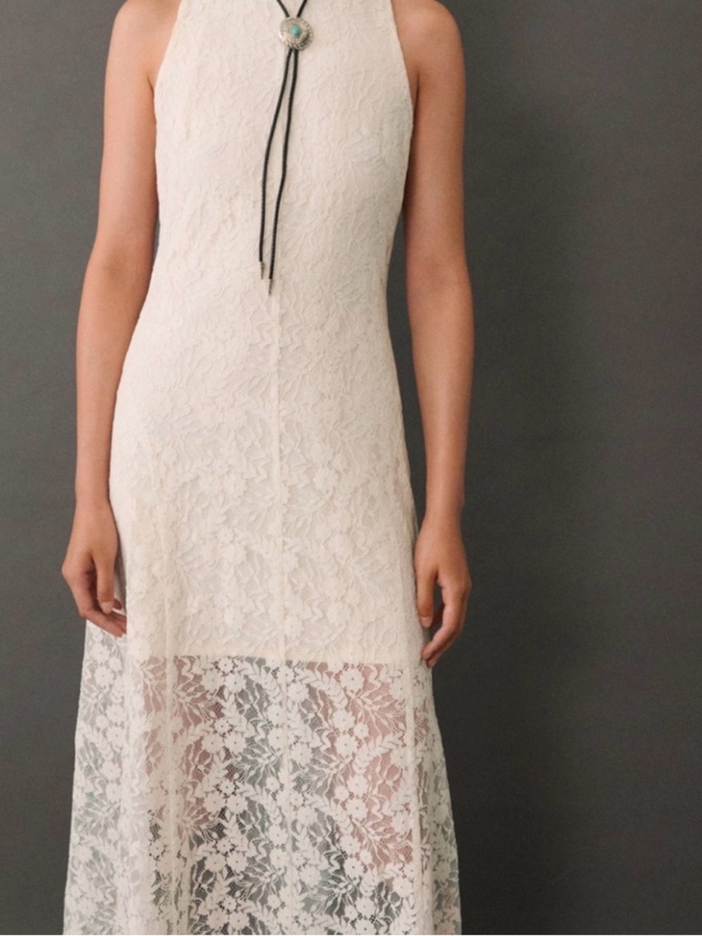 White Lace Maxi Dress & Zara Skirt